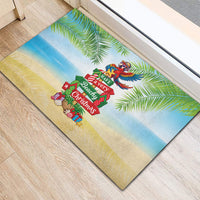 Hawaii Christmas Rubber Doormat Have A Very Beachy Christmas LT05 - Polynesian Pride