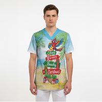 Hawaii Christmas Scrub Top Have A Very Beachy Christmas