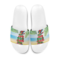 Hawaii Christmas Slide Sandals Have A Very Beachy Christmas LT05 Multicolor - Polynesian Pride