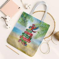 Hawaii Christmas Tote Bag Have A Very Beachy Christmas LT05 White Strap One Size Multicolor - Polynesian Pride