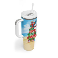 Hawaii Christmas Tumbler With Handle Have A Very Beachy Christmas LT05 - Polynesian Pride