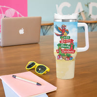 Hawaii Christmas Tumbler With Handle Have A Very Beachy Christmas LT05 - Polynesian Pride