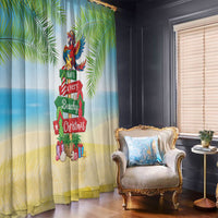Hawaii Christmas Window Curtain Have A Very Beachy Christmas LT05 - Polynesian Pride