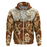 Personalized Fiji Spring Break Hoodie Fijian Tapa Pattern Brown LT05 - Polynesian Pride