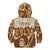 Personalized Fiji Spring Break Kid Hoodie Fijian Tapa Pattern Brown LT05 - Polynesian Pride