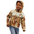 Personalized Fiji Spring Break Kid Hoodie Fijian Tapa Pattern Brown LT05 - Polynesian Pride