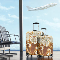Fiji Spring Break Luggage Cover Fijian Tapa Pattern Brown LT05 - Polynesian Pride
