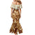 Personalized Fiji Spring Break Mermaid Dress Fijian Tapa Pattern Brown LT05 - Polynesian Pride