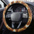 Fiji Spring Break Steering Wheel Cover Fijian Tapa Pattern Brown