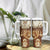 Personalized Fiji Spring Break Tumbler With Handle Fijian Tapa Pattern Brown