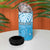 Personalized Fiji Spring Break 4 in 1 Can Cooler Tumbler Fijian Tapa Pattern Blue