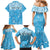 Personalized Fiji Spring Break Family Matching Mermaid Dress and Hawaiian Shirt Fijian Tapa Pattern Blue LT05 - Polynesian Pride