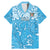 Personalized Fiji Spring Break Family Matching Mermaid Dress and Hawaiian Shirt Fijian Tapa Pattern Blue LT05 Dad's Shirt - Short Sleeve Blue - Polynesian Pride