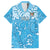 Personalized Fiji Spring Break Family Matching Summer Maxi Dress and Hawaiian Shirt Fijian Tapa Pattern Blue LT05 Dad's Shirt - Short Sleeve Blue - Polynesian Pride