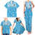 Personalized Fiji Spring Break Family Matching Tank Maxi Dress and Hawaiian Shirt Fijian Tapa Pattern Blue LT05 - Polynesian Pride