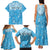 Personalized Fiji Spring Break Family Matching Tank Maxi Dress and Hawaiian Shirt Fijian Tapa Pattern Blue LT05 - Polynesian Pride