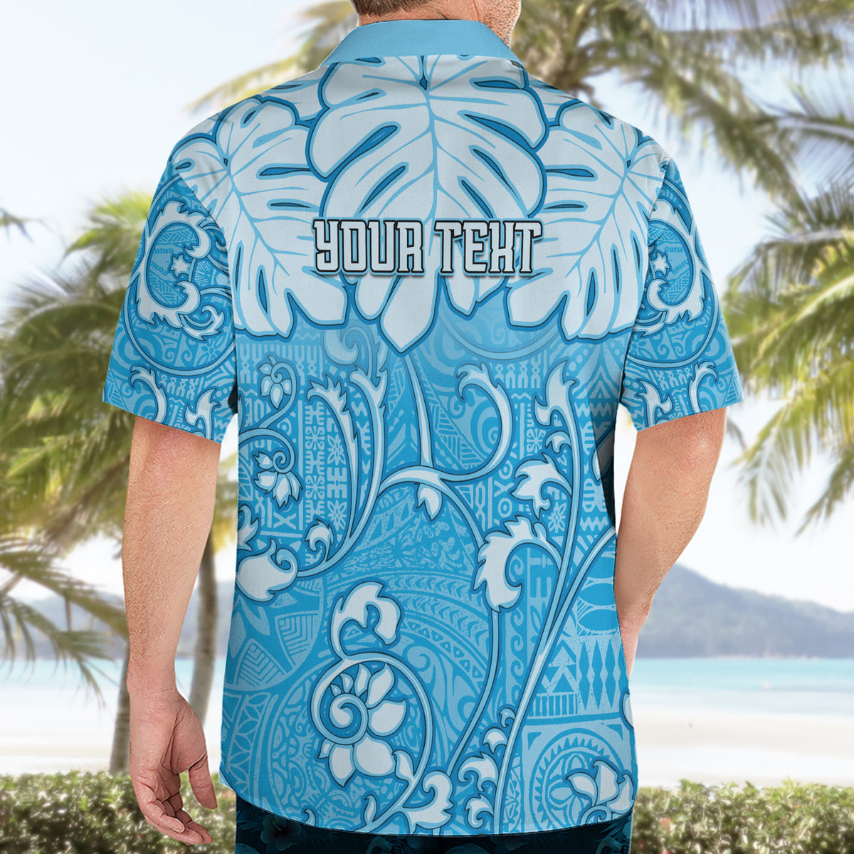 Personalized Fiji Spring Break Hawaiian Shirt Fijian Tapa Pattern Blue LT05 - Polynesian Pride
