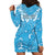 Personalized Fiji Spring Break Hoodie Dress Fijian Tapa Pattern Blue LT05 - Polynesian Pride