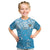 Personalized Fiji Spring Break Kid T Shirt Fijian Tapa Pattern Blue LT05 Blue - Polynesian Pride