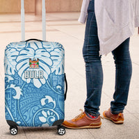 Fiji Spring Break Luggage Cover Fijian Tapa Pattern Blue LT05 Blue - Polynesian Pride