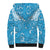 Personalized Fiji Spring Break Sherpa Hoodie Fijian Tapa Pattern Blue LT05 - Polynesian Pride