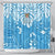 Fiji Spring Break Shower Curtain Fijian Tapa Pattern Blue LT05 - Polynesian Pride