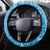 Fiji Spring Break Steering Wheel Cover Fijian Tapa Pattern Blue