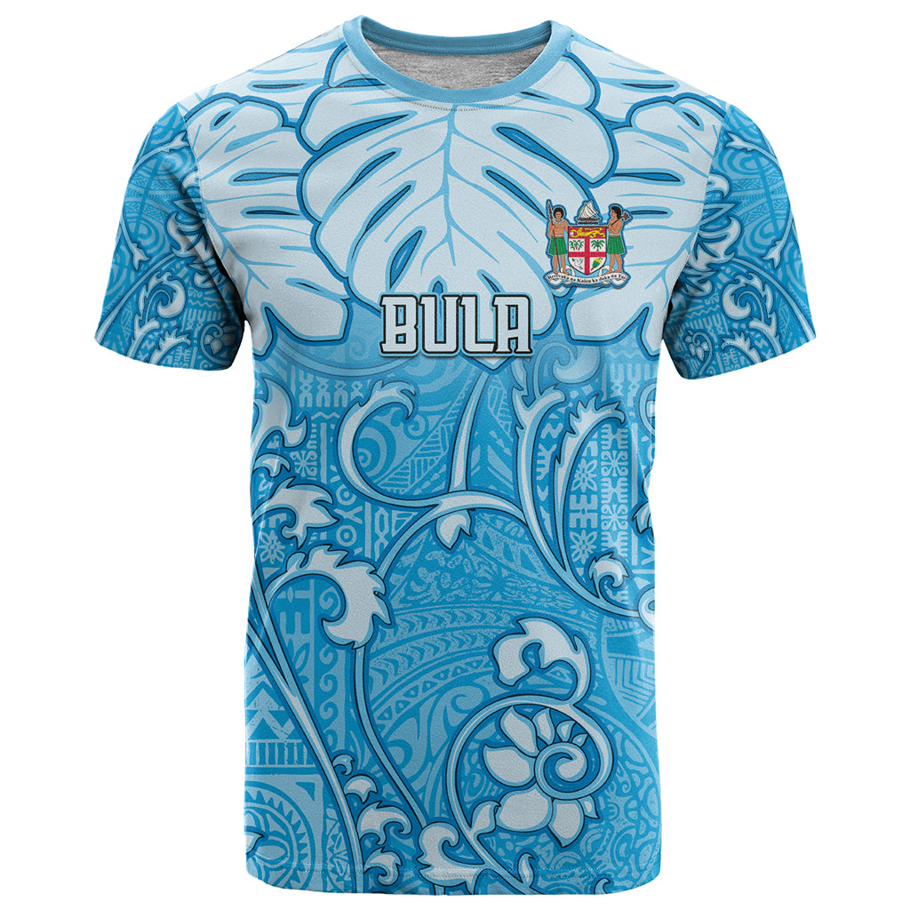Personalized Fiji Spring Break T Shirt Fijian Tapa Pattern Blue LT05 Blue - Polynesian Pride