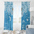 Fiji Spring Break Window Curtain Fijian Tapa Pattern Blue LT05 - Polynesian Pride