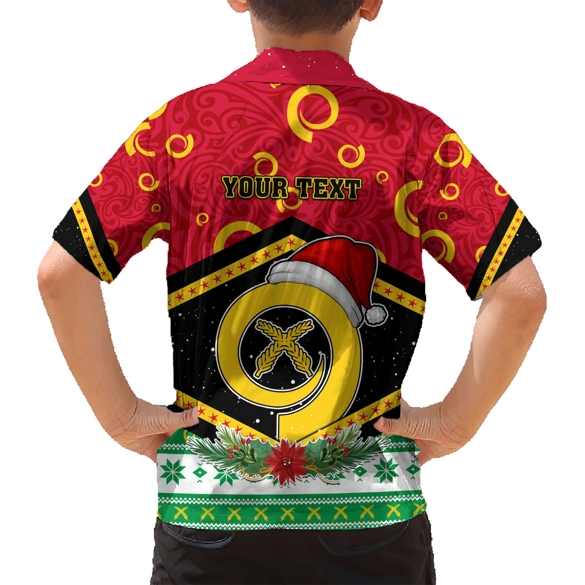 Personalized Vanuatu Christmas Kid Hawaiian Shirt Santa God Yumi LT05 - Polynesian Pride