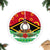 Vanuatu Christmas Tree Skirt Santa God Yumi LT05 Fringed Tree Skirts Red - Polynesian Pride