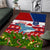 Samoa Christmas Area Rug Santas Whale Manuia Le Kerisimasi LT05 Red - Polynesian Pride