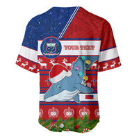 Personalized Samoa Christmas Baseball Jersey Santas Whale Manuia Le Kerisimasi LT05 - Polynesian Pride