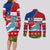 Personalized Samoa Christmas Couples Matching Long Sleeve Bodycon Dress and Long Sleeve Button Shirts Santas Whale Manuia Le Kerisimasi LT05 - Polynesian Pride