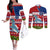 Personalized Samoa Christmas Couples Matching Off The Shoulder Long Sleeve Dress and Long Sleeve Button Shirts Santas Whale Manuia Le Kerisimasi LT05 Red - Polynesian Pride