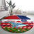 Samoa Christmas Round Carpet Santas Whale Manuia Le Kerisimasi LT05 - Polynesian Pride