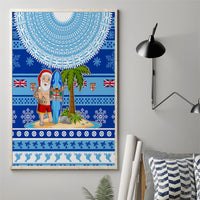 Fiji Christmas Canvas Wall Art Santa Claus Surf Marau Na Kerisimasi LT05 - Polynesian Pride