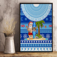 Fiji Christmas Canvas Wall Art Santa Claus Surf Marau Na Kerisimasi LT05 - Polynesian Pride