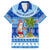 Personalized Fiji Christmas Family Matching Long Sleeve Bodycon Dress and Hawaiian Shirt Santa Claus Surf Marau Na Kerisimasi LT05 Dad's Shirt - Short Sleeve Blue - Polynesian Pride