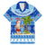 Personalized Fiji Christmas Family Matching Mermaid Dress and Hawaiian Shirt Santa Claus Surf Marau Na Kerisimasi LT05 Dad's Shirt - Short Sleeve Blue - Polynesian Pride