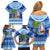 Personalized Fiji Christmas Family Matching Off Shoulder Short Dress and Hawaiian Shirt Santa Claus Surf Marau Na Kerisimasi LT05 - Polynesian Pride