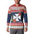 Wallis and Futuna Christmas Button Sweatshirt Poinsettia Joyeux Noel