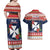 Wallis and Futuna Christmas Couples Matching Off Shoulder Maxi Dress and Hawaiian Shirt Poinsettia Joyeux Noel