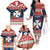 Wallis and Futuna Christmas Family Matching Off The Shoulder Long Sleeve Dress and Hawaiian Shirt Poinsettia Joyeux Noel