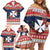 Wallis and Futuna Christmas Family Matching Off Shoulder Short Dress and Hawaiian Shirt Poinsettia Joyeux Noel