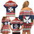 Wallis and Futuna Christmas Family Matching Off Shoulder Short Dress and Hawaiian Shirt Poinsettia Joyeux Noel