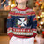 Wallis and Futuna Christmas Kid Ugly Christmas Sweater Poinsettia Joyeux Noel