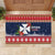 Wallis and Futuna Christmas Rubber Doormat Poinsettia Joyeux Noel