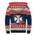 Wallis and Futuna Christmas Sherpa Hoodie Poinsettia Joyeux Noel