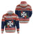 Wallis and Futuna Christmas Zip Hoodie Poinsettia Joyeux Noel